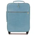 أزرق فاتح حقيبة سفر جلد التمساح أمامية