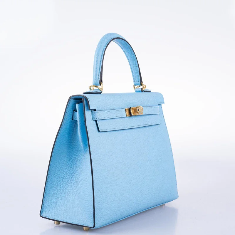 浅蓝色 Epsom Kelly 手提包 25cm