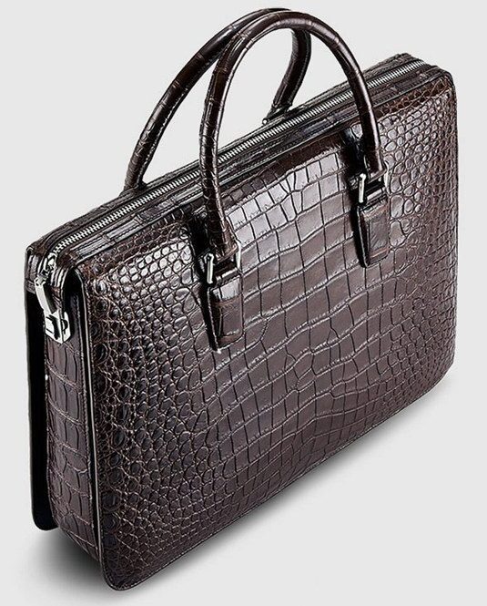 Luxury black Alligator Business Briefcase for Men2 1