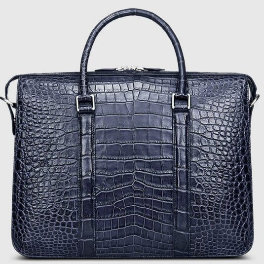 Luxury blue crocodile Business Briefcase for Men1 1