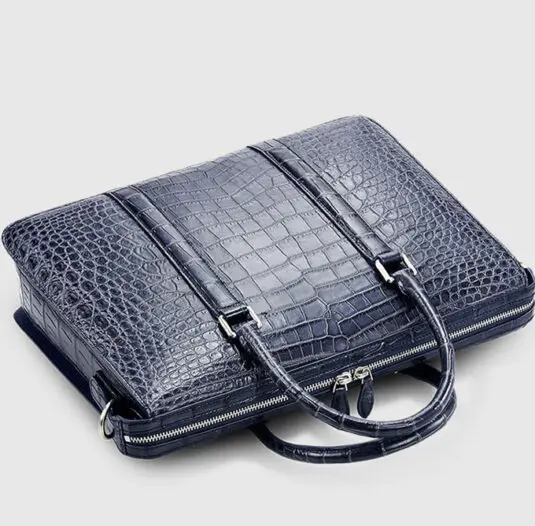 Luxury blue Alligator Business Briefcase for Men3 1