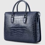 豪华蓝色短吻鳄商务公文包男士7