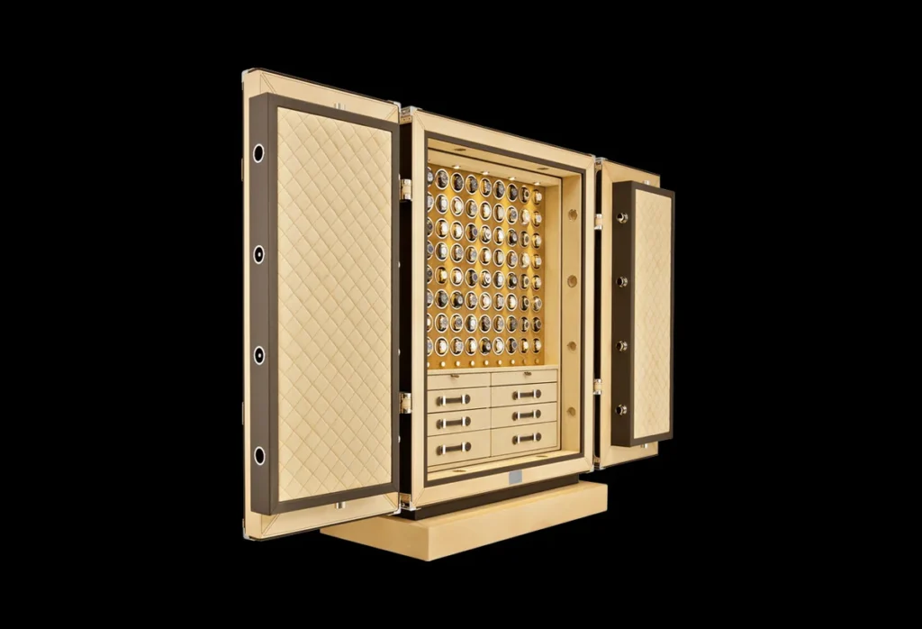 Coffre-montre en cuir de luxe