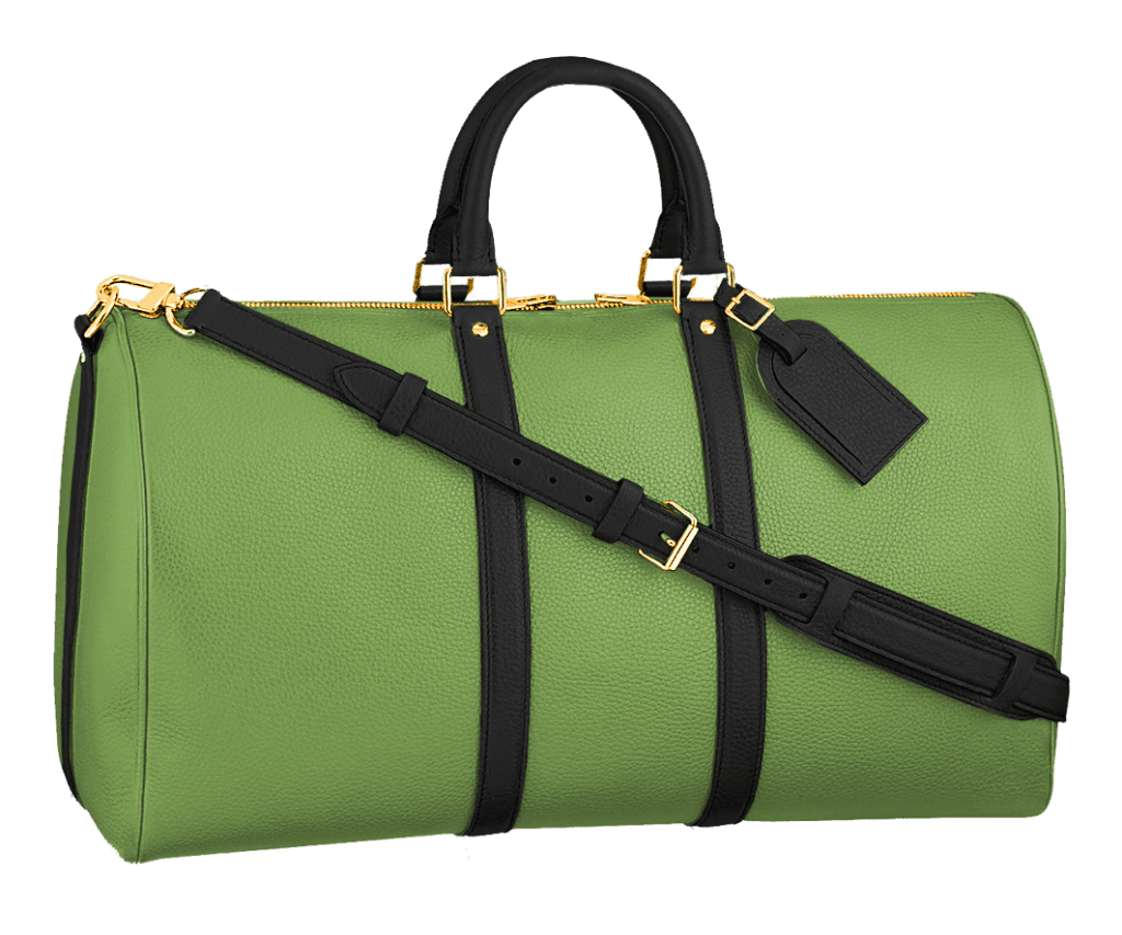 Luxury leather duffle bag lv mint green
