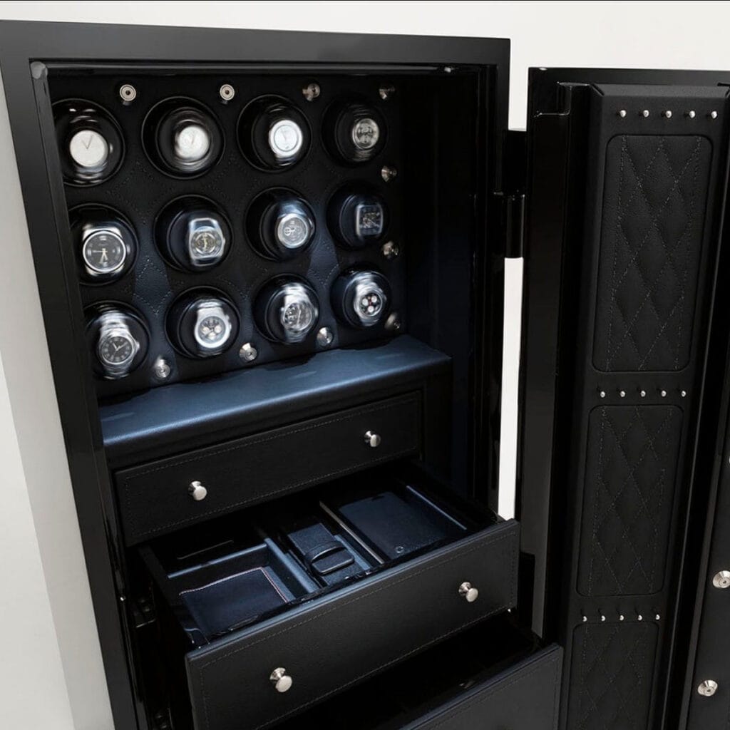 中号黑色定制保险箱皮革