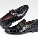 Men’s Handmade Alligator Bit Slip on Loafer