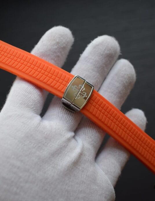 Orange Rubber Apple Watch Bands Patek