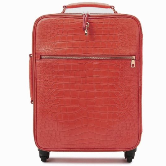 RED CROCODILE LUGGAGE FRONT