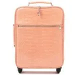 وردي حقيبة سفر جلد التمساح أمامية