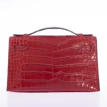 Red Crocodile Clutch Bag Kelly Pochette