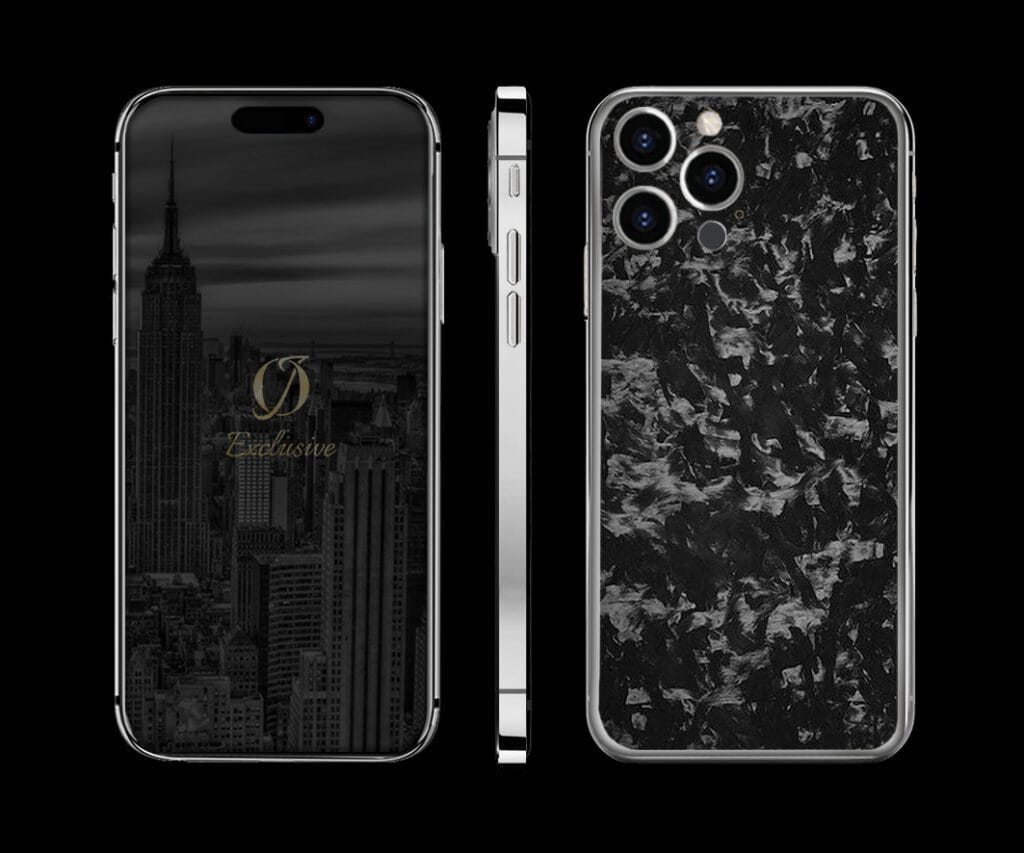 SILVER IPHONE 14 PRO MAX FORGED CARBON