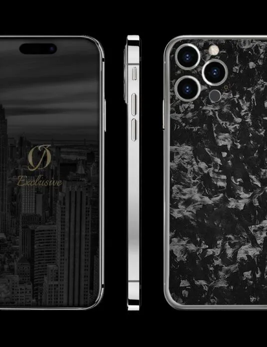 SILVER IPHONE 14 PRO MAX FORGED CARBON