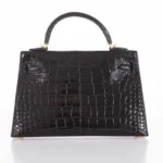 Shiny Black Alligator Kelly 20cm
