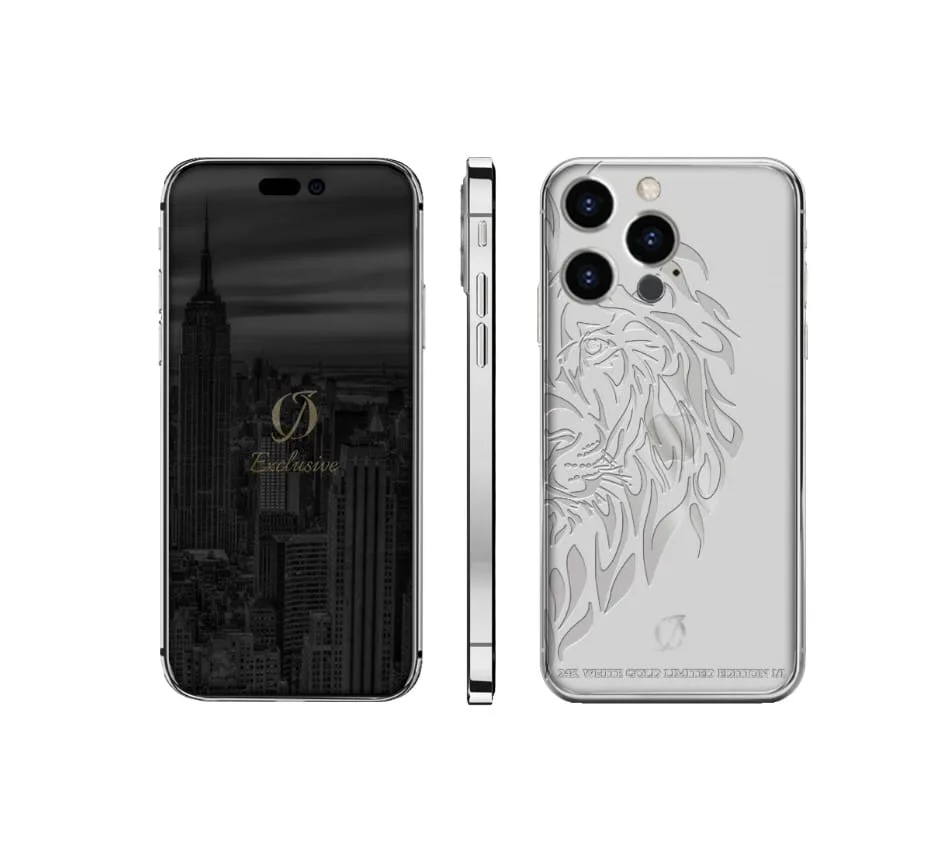 Silver Iphone 16 Pro Max Lion