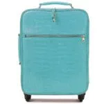 أزرق تيفاني حقيبة سفر جلد التمساح خلفية