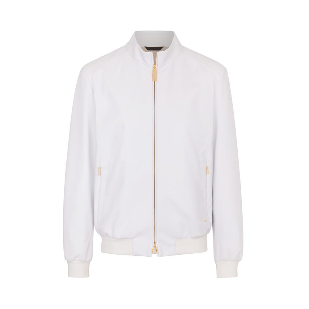 White lambskin leather jacket