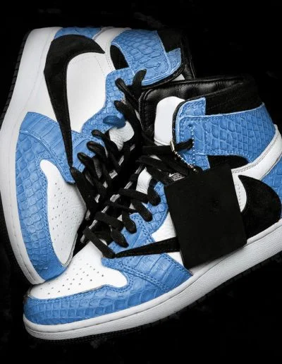 custom nike jordan python blue