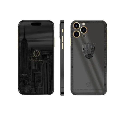 gold black CARTIER IPHONE 15 PRO MAX