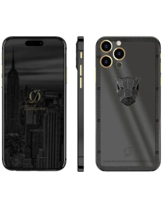 gold black CARTIER IPHONE 15 PRO MAX