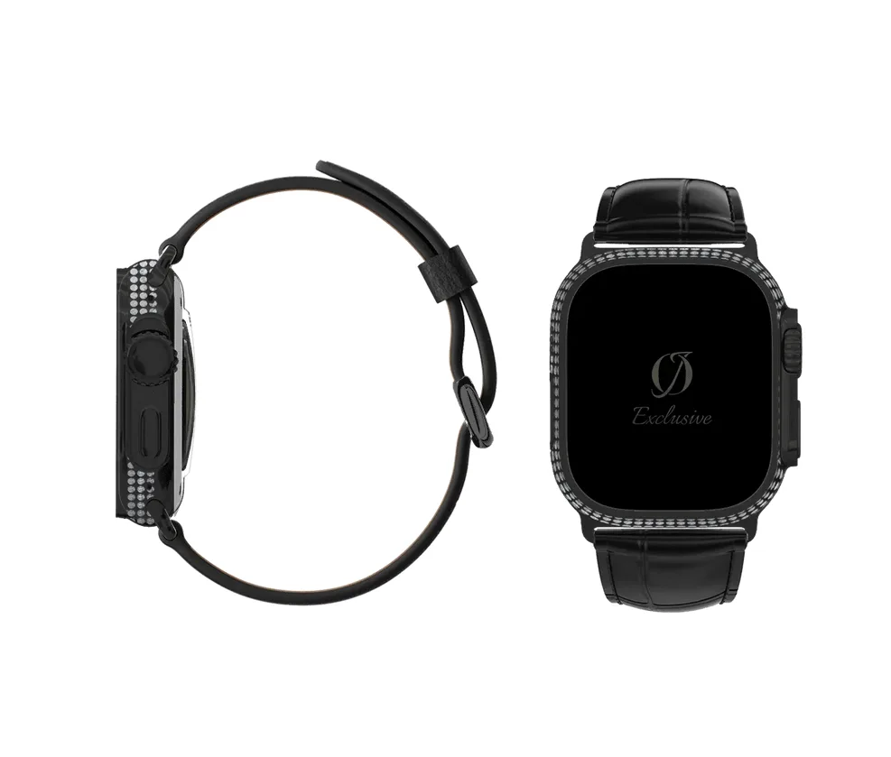 black apple watch ultra diamonds