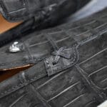 Mocasines de Cocodrilo Nubuck Negros