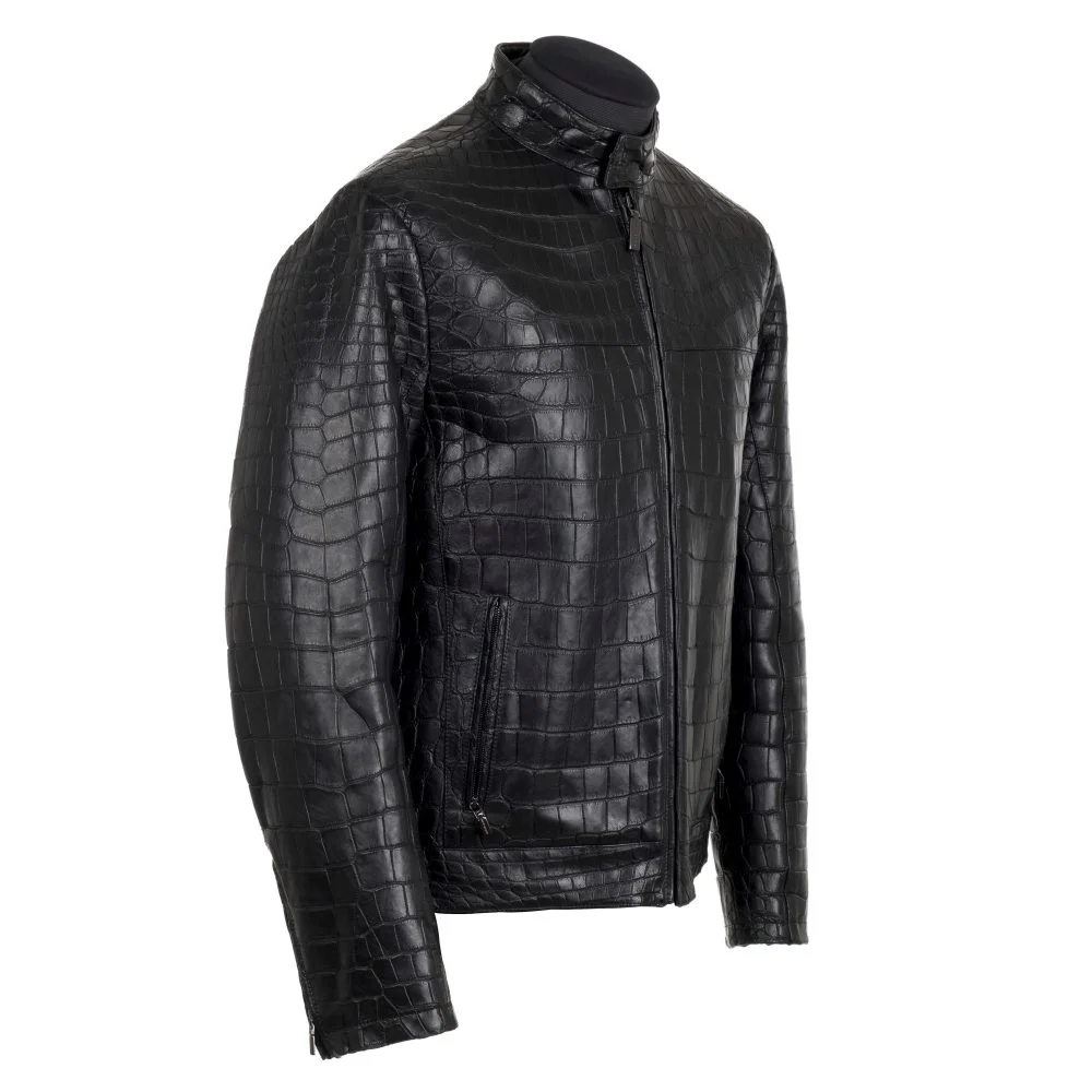 black genuine crocodile jacket oj exclusive 1 1