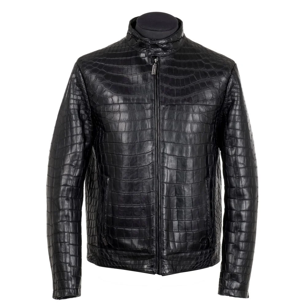 black genuine crocodile jacket oj exclusive 2 1