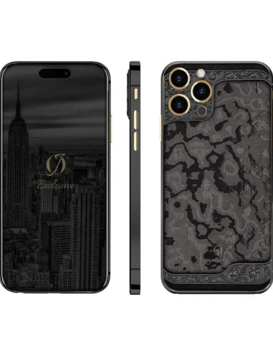 gold black iphone 16 pro max engraving