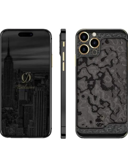 gold black iphone 16 pro max engraving