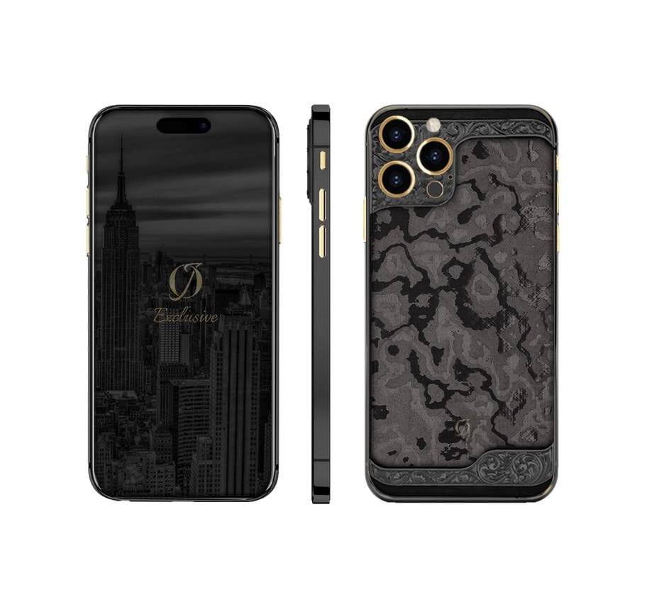 gold black iphone 16 pro max engraving