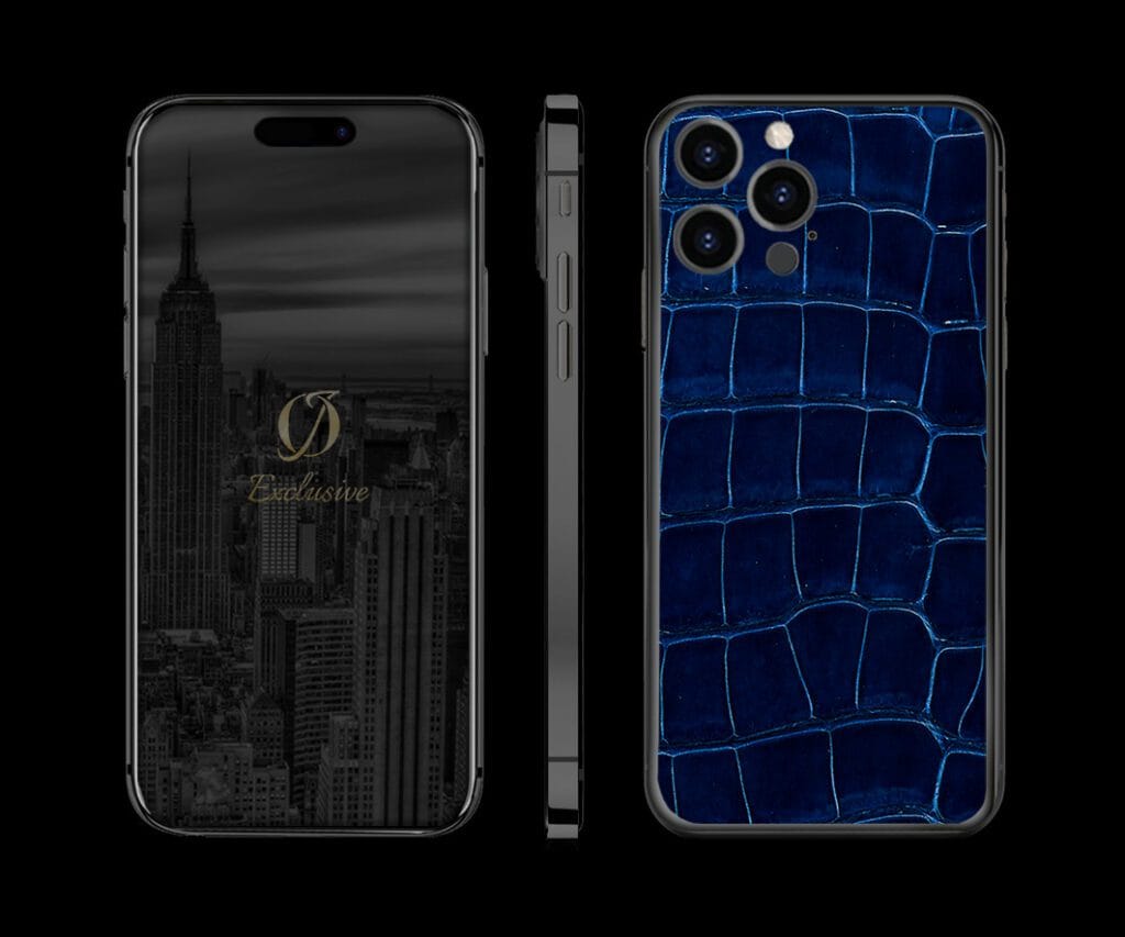 black iphone 14 pro blue crocodil