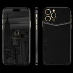 iphone 14 pro en cuir noir