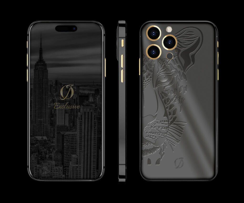 black iphone 14 pro tiger