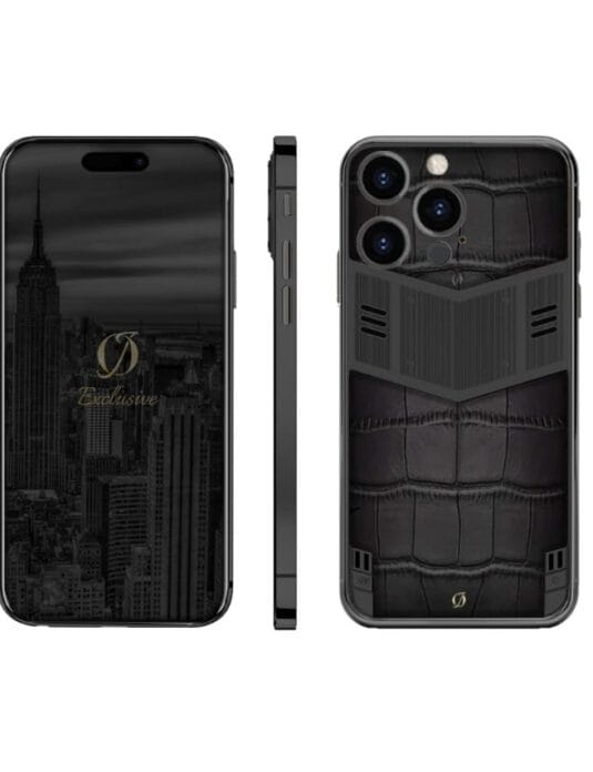 black iphone 16 pro max crocodile