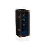 black leather watch winder 3pcs
