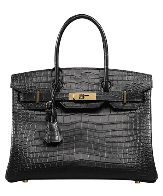 bolso clásico de cocodrilo negro
