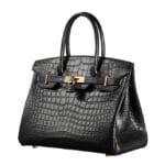 black matte crocodile lv handbag