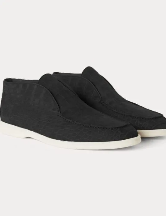 black nubuck crocodile openwalk
