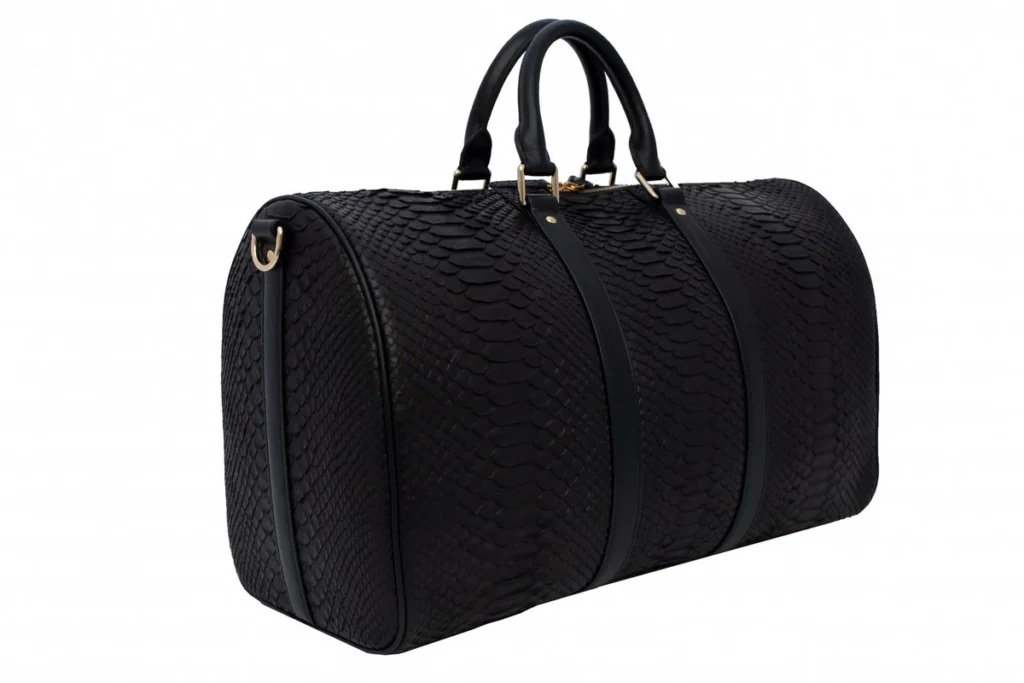 black python duffle bag