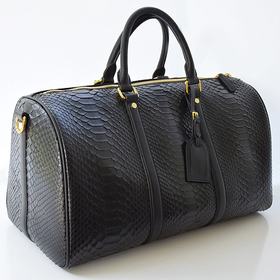 black python duffle bag small