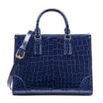 blue crocodile Handbags Shoulder Purses Work Bags for Women White