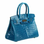 Blue crocodile lv hanbag birkin design