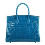 蓝色鳄鱼 LV 手袋 Birkin 设计3