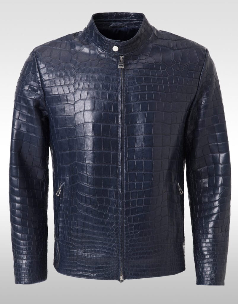 blue crocodile jacket