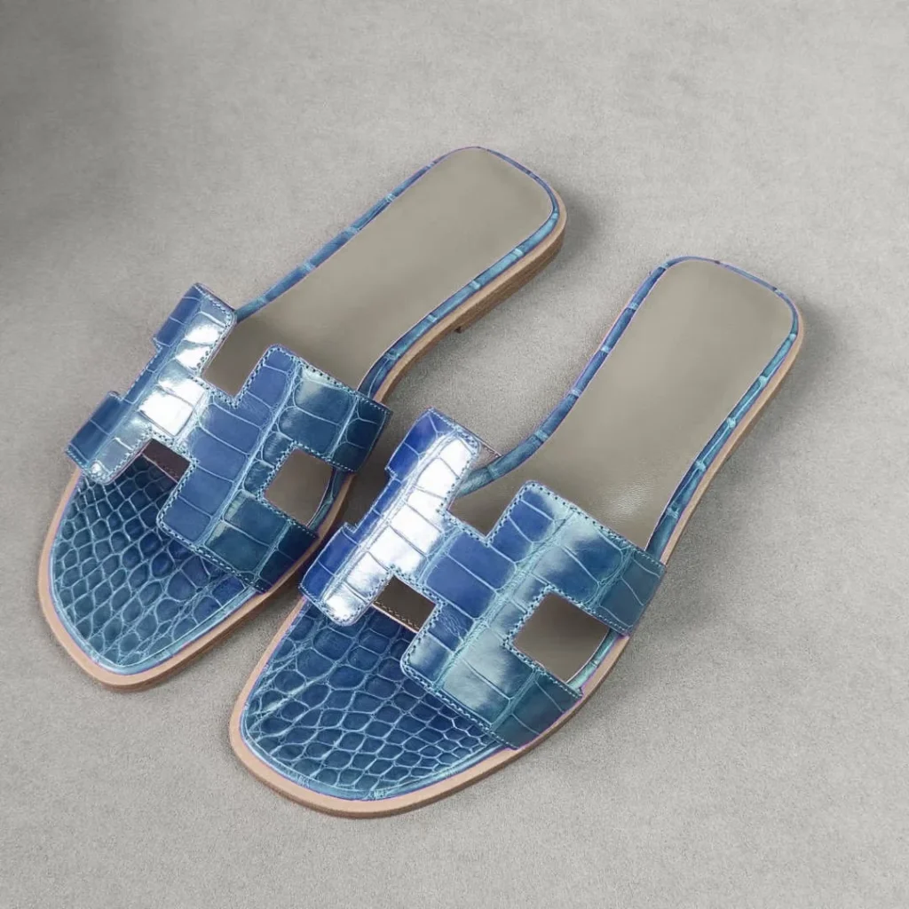 sandali blu coccodrillo