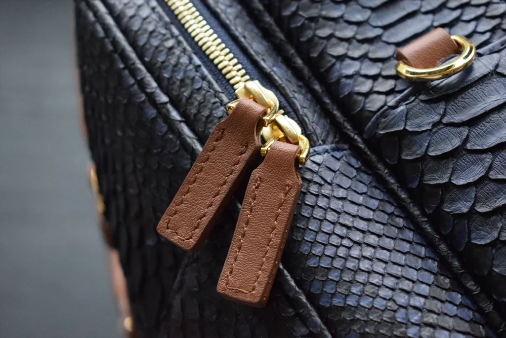 blue python briefcase close