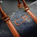 Sac de voyage en python bleu