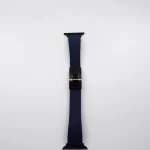 blue rolex apple watch band black hardware front