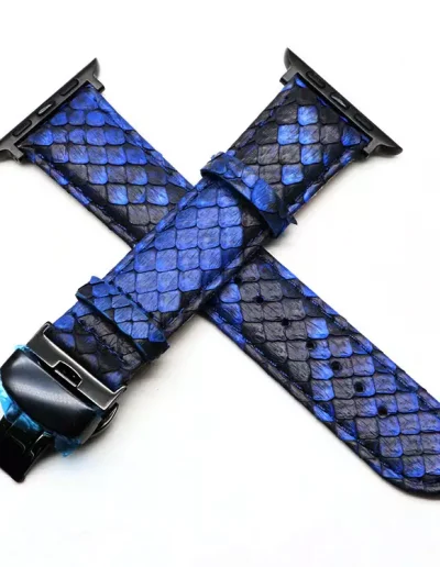 blue snake apple watch band