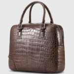 brown crocodile Alligator Leather Briefcase Laptop Bag for Men3